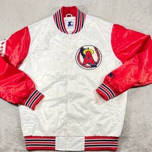 Los Angeles Angels Satin Starter The Legend Jacket - White Size XL. 🔥